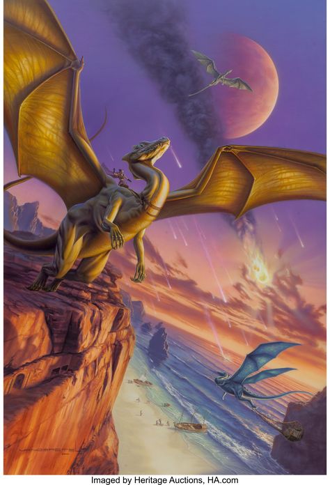 Dragons Of Pern, Dragonriders Of Pern Art, Pern Dragons, Dragon Riders Of Pern, Dragonriders Of Pern, Anne Mccaffrey, Nature Witch, Spirit Animal Art, Beautiful Book Covers