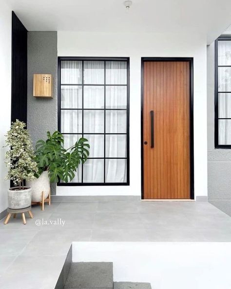 Facebook Tiny Interior, Aluminium Door, Home Door Design, Random Aesthetics, Minimalist House, Minimalist Home Interior, Minimal House Design, Balcony Ideas Apartment, Small House Design Plans