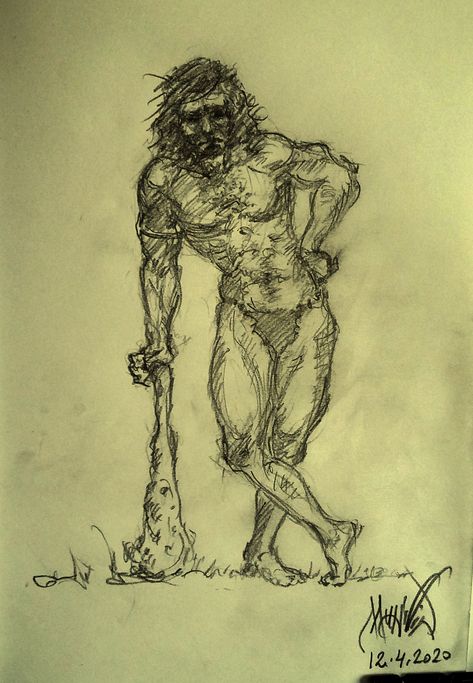 Cave Man Drawing, Caveman Drawing, Caveman Art, See Drawing, Biro Drawing, Man Drawing, Drawing Photo, Spider Art, Graphite Pencils