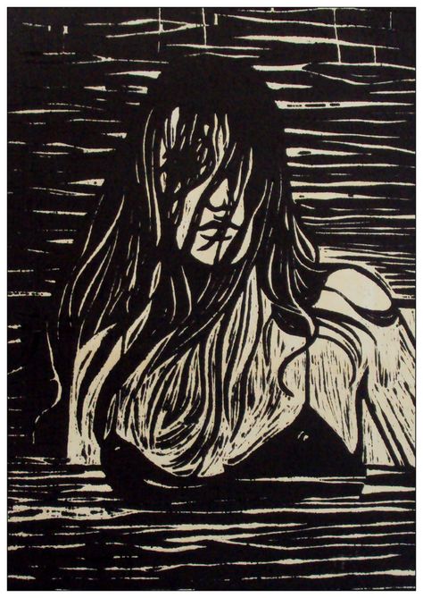 Grabado en madera Linocut, Wood Art, Printmaking, Art Inspo, Art Painting, Drawings, Wood, Quick Saves, Art