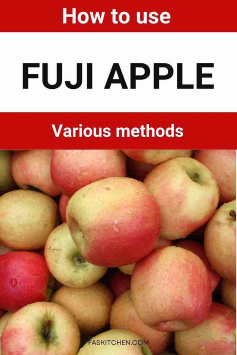 Fuji apple is a type of apple that originally came from Japan. It was created in the late 1930s and became available to buy in the 1960s. People really like Fruit Love, Fuji Apple, Fruit Leather, Apple A, Nutrition Health, Canning Recipes, Savoury Dishes, Delicious Salads, The 1960s