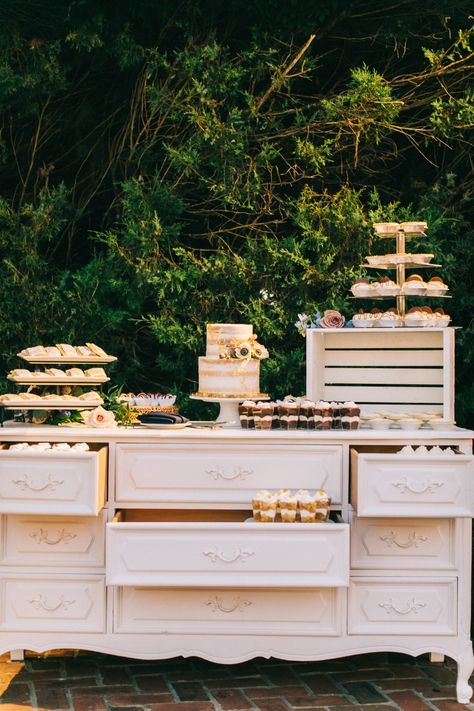 dessert dresser display | Fall Cypress Grove Wedding - Plan It Events - Orlando Wedding Planner | Miranda Grey Photography | www.planitcfl.com/blog | #floridaweddingplanner #weddingplacesflorida Dresser Dessert Table, Dresser Display, Grey Photography, Cypress Grove, Wedding Fayre, Estate House, Wedding Transportation, Kids Wedding, Sparkler Exit