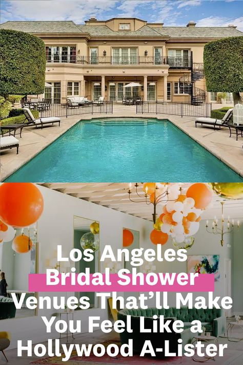 Bridal shower venues in Los Angeles. Wedding Shower Etiquette, Bridal Shower Venues, Bridal Shower Inspo, Living In La, Dinner Themes, Los Angeles Homes, Downtown Los Angeles, Bridal Showers, Private Event