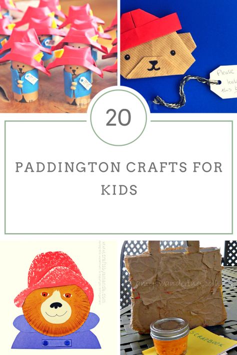 20 Paddington Bear Movie Crafts For Kids Paddington Bear Activities, England Crafts For Kids, London Crafts For Kids, Paddington Activities, Movie Crafts For Kids, Paddington Bear Movie, Book Camp, British Crafts, Paddington Party