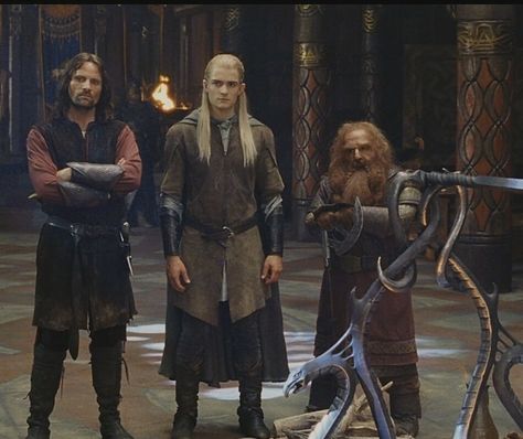 Aragorn, Legolas and Gimli Aragorn Legolas, Legolas And Aragorn, Lotr Legolas, Legolas And Gimli, Samwise Gamgee, Legolas And Thranduil, The Two Towers, Fellowship Of The Ring, Orlando Bloom