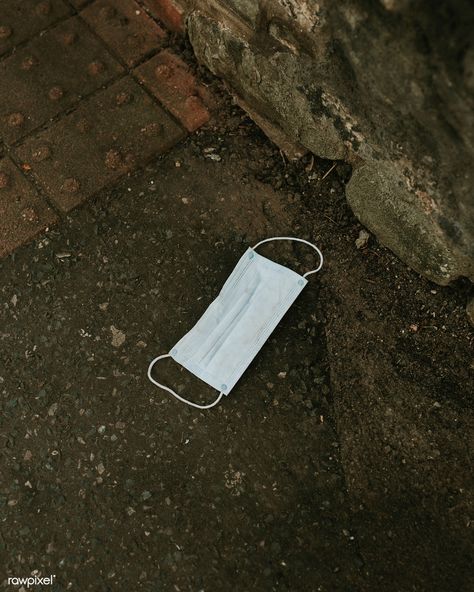 Used medical mask thrown on the street | free image by rawpixel.com / Felix Medical Mask Aesthetic, Surgical Mask Aesthetic, Pandemic Aesthetic, Lockdown Photography, Control Photography, Social Media Manager Content, Virtual Hugs, Mask Photography, Green Face Mask