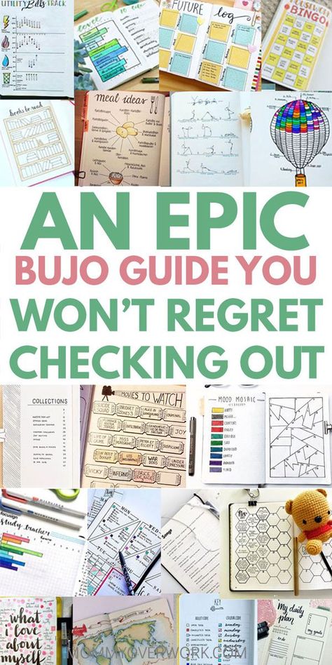 A BULLET JOURNAL is an organization system that can change your life. This ultimate guide walks you through many bujo ideas from basics like monthly logs to unique spreads like house cleaning, budgeting, and fitness. Tons of example layout pages for inspiration. You'll want to check out this jam-packed page and bookmark it for later Bullet Journal Banners, Minimalist Bullet Journal, How To Bullet Journal, Digital Bullet Journal, Kalender Design, Bullet Journal Page, To Do Planner, Bullet Journal Spreads, Bullet Journal How To Start A