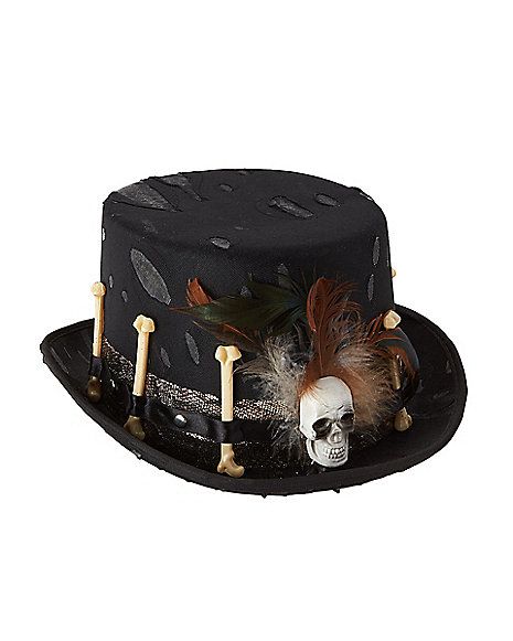 Witch Doctor Top Hat - Spirithalloween.com Black Voodoo, Voodoo Costume, Voodoo Halloween, Voodoo Priestess, Mens Fancy Dress, Halloween Party Dress, Witch Doctor, Halloween Hats, Halloween Fancy Dress