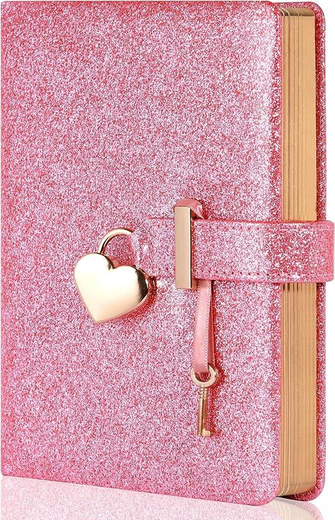 Lock Diary, Journal With Lock, Diary With Lock, Cute Diary, Heart Journal, Kids Diary, Washi Tape Planner, Pink Office, Cover Notebook