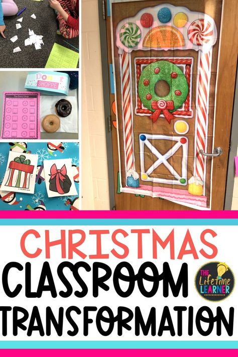 Check out this fun Christmas-themed classroom transformation theme for elementary students in first, second, third, fourth, fifth grade. This Santa's workshop room transformation will set the stage to engage and is stress-free! It's a worksheet or escape room alternative, and can be used in small groups or partners. 1st, 2nd, 3rd, 4th, 5th graders enjoy classroom transformation ideas. Digital and printables for kids (Year 1,2,3,4,5) #setthestagetoengage #classroomtransformation #mathactivities Classroom Christmas Decorations, First Second Third, Classroom Christmas, Classroom Transformation, Printables For Kids, Santa's Workshop, A Worksheet, 2nd Grade Classroom, Second Grade Math