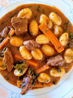 Gnocchi Beef Stew, Sweet Carrots, Pork Hock, Baked Shrimp Scampi, Hearty Beef Stew, Running Mom, Sweet Potato Gnocchi, Food Recipes Easy, Sweet Carrot