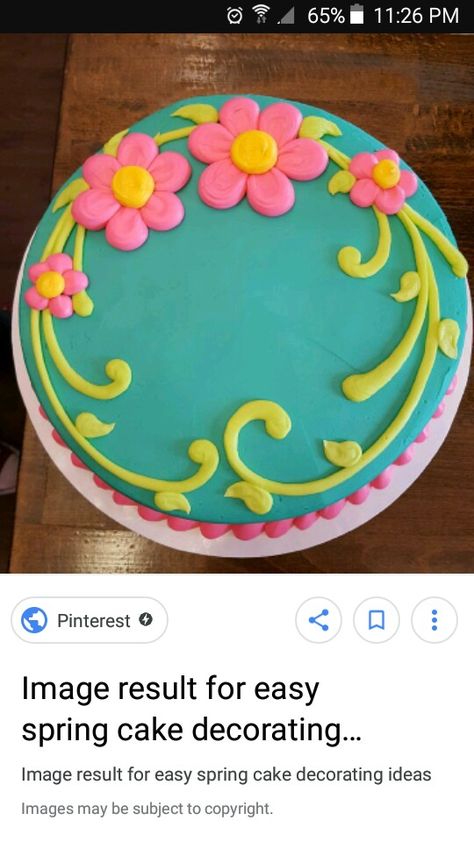 Simple Summer Cake Designs, Frosting Designs, Sheet Cakes Decorated, Dq Cake, Simple Birthday Cake Designs, Dairy Queen Cake, Dq Cakes, White Flower Cake Shoppe, Big Cookies