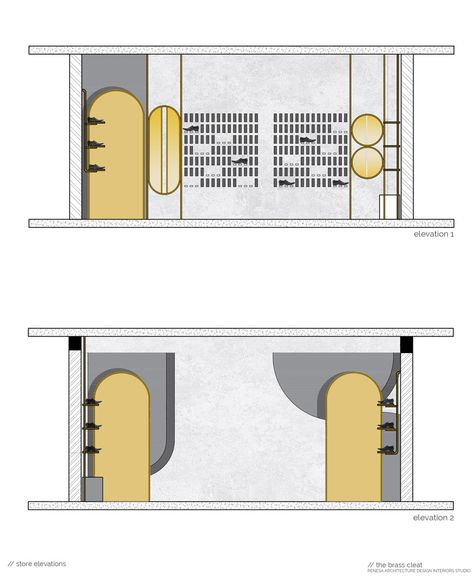 Projection Wall Design, Showroom Architecture Design, Display Room Design, Commercial Wall Design, Shop Ideas Design, Shops Interior Design, Store Interior Design Ideas, Display Interior Design, Commercial Design Retail