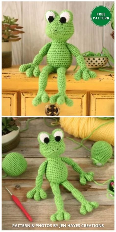 Crochet Frog Doorstop Free Pattern, Crochet Elephant Pattern Free, Crochet Star Patterns, Amigurumi Frog, Crochet Elephant Pattern, Patterns For Kids, Free Crochet Amigurumi, Crochet 101, Quick Crochet Projects