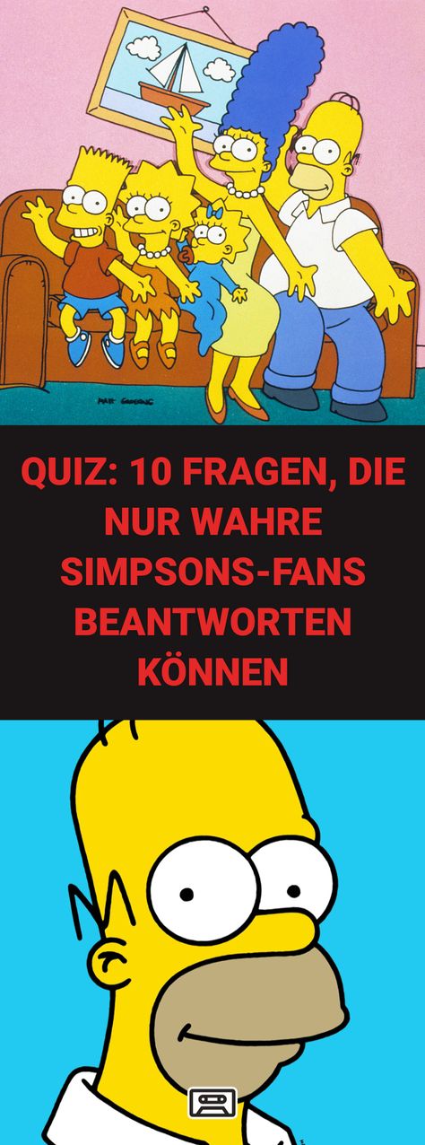 Seit dem Jahr 1989 begeistern uns die Simpsons! Die gelbe Kult-Familie hat schon viele Abenteuer erlebt. Warst du immer dabei? Dann meistere unser Fan-Quiz! #simpsons #fan #quiz #serienquiz #simpsonsquiz Die Simpsons, Lisa Simpson, Bart Simpson, Pixar, Marvel, Fan, Tv, Fictional Characters, Quick Saves