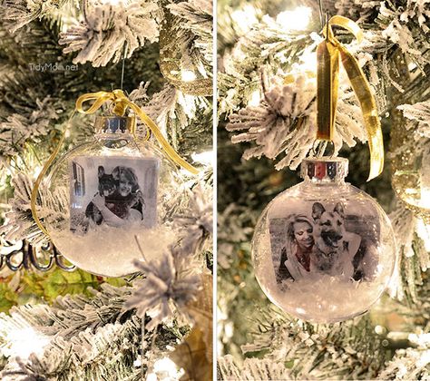 Diy Christmas Ornaments Ideas, Handmade Background, Christmas Ornaments Ideas, Custom Globe, Homemade Snow Globes, Diy Snowman Ornaments, Clear Christmas Ornaments, Photo Gifts Diy, Ornaments Ideas