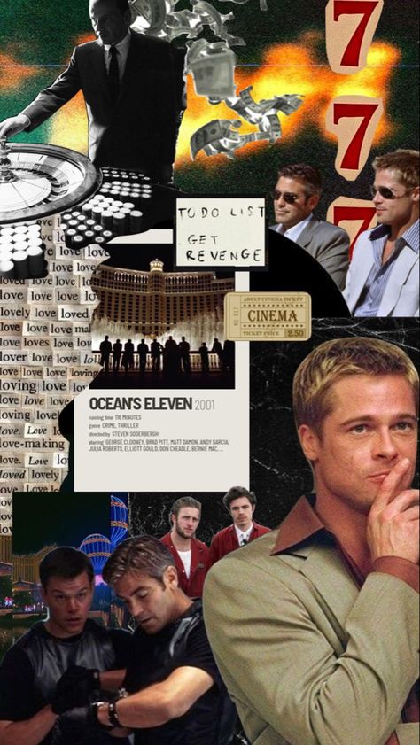 Oceans 11 Aesthetic, Rusty Ryan, Oceans 12, 11 Aesthetic, Ocean’s Eleven, Oceans Eleven, Brad And Angelina, Oceans 11, Danny Ocean