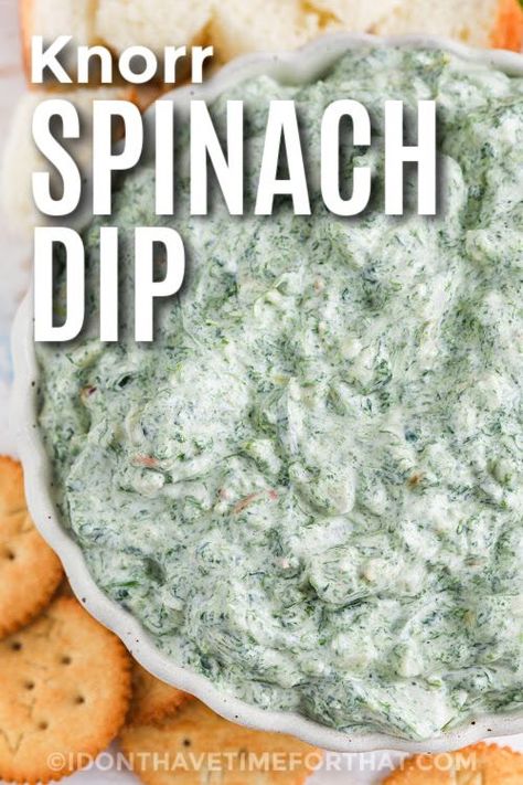 Don't miss out on this classic spinach dip with Knorr veggie soup mix.. It's a hit whether served warm or cold. Add in artichoke hearts or leeks for some extra flair. Bread as a bowl? Totally doable for a fantastic presentation! #idonthavetimeforthat #spinachdipwithknorr #knorrsspinachdip #knorrrecipeforspinachdip Recipe For Spinach Dip, Classic Spinach Dip Recipe, Spinach Dip Cold, Classic Spinach Dip, Knorr Spinach Dip, Spinach Dip Easy, Recipe For Spinach, Baked Spinach Artichoke Dip, Homemade Bread Bowls