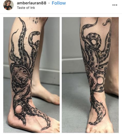 Octopus Tentacle Tattoo, Octopus Thigh Tattoos, Small Octopus Tattoo, Tentacle Tattoo, Skull Thigh Tattoos, Tattoos Ideas For Men, Octopus Tattoo Sleeve, Tattoo Design For Women, Tattoo Design For Hand