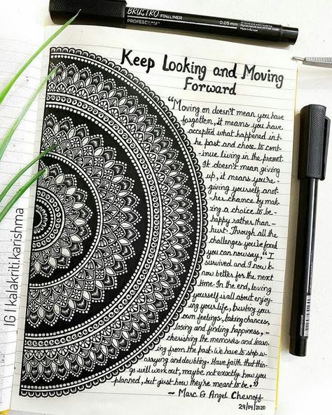 Side Mandala Art, Art For Best Friend, Karishma Srivastava, Kalakriti Karishma, Motivational Journal, Mandala Card, Arrow Clipart, Doddle Art, Mandala Doodle