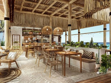 Top 6 most Instagrammable cafes in Koh Samui to visit Mexican Restaurant Decor, Indoor Bamboo, Outdoor Buffet, Indoor Tents, Surf Coffee, Outdoor Restaurant Design, Small Coffee Shop, Beach House Interior Design, Architecture Life