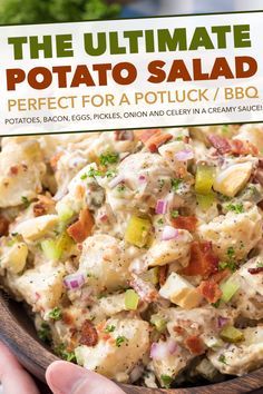 Sliced Potato Salad, Steakhouse Potato Salad, Potatoes Salad, Potatoe Salad, Best Potato Salad Recipe, Egg Potato, The Chunky Chef, Chunky Chef, Stuffed Potatoes