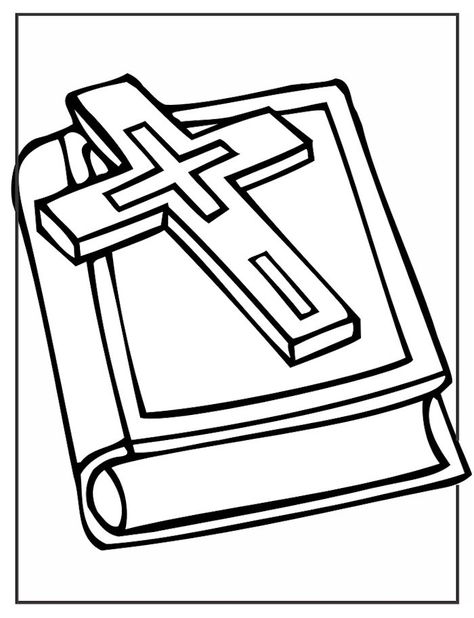 Ash Wednesday marks the beginning of the Lenten season and this Cross and Bible Coloring Page will help the kids remember the lessons of loving and giving. Cross Coloring Page, Christian Drawings, Cross Drawing, Easter Prayers, Sunday School Coloring Pages, Bible Story Crafts, Sunday School Crafts For Kids, Jesus Christ Artwork, Bible Images