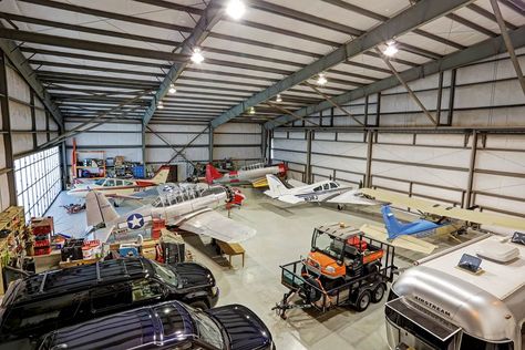 Instead of a long driveway or even a spacious motor court, an on-the-market Spring residence has its own airplane runway. Airplane Hangar Design, Hanger Homes, Hangar Home, Hangar Homes, Long Driveway, Motor Court, Aircraft Hangar, Airplane Hangar, Italy House