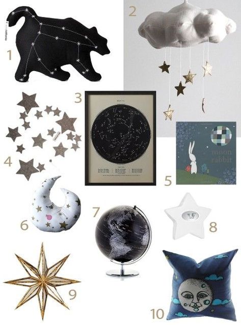 Heavenly Nursery Pieces | stars constellation moon theme nursery styling decor ideas | twinkle twinkle little star nursery decor ideas | star nursery decor Starry Bedroom, Constellation Nursery, Bear Constellation, Celestial Nursery, Stars Mobile, Night Nursery, Star Mirror, Sky Nursery, Celestial Theme