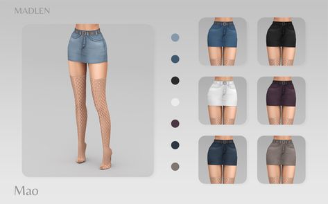 Madlen Mao Skirt Denim Skirt Sims 4 Cc, Ts4 Mod, Sims 4 Traits, The Sims 4 Pc, Pelo Sims, The Sims 4 Packs, Sims 4 Mm Cc, Sims 4 Expansions, Sims 4 Cc Folder