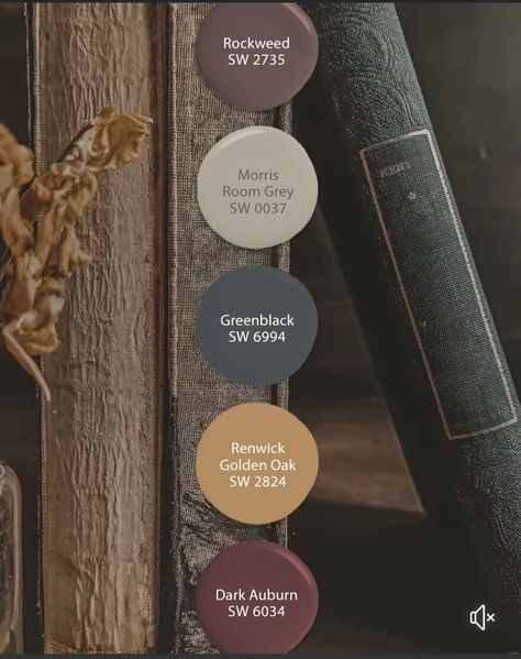 Log Cabin Paint Colors, Dark Academia Colors, Cabin Paint Colors, Sherwin Williams Paint, Building Things, Auburn Color, Paint Inspo, Moody Decor, Dark Auburn