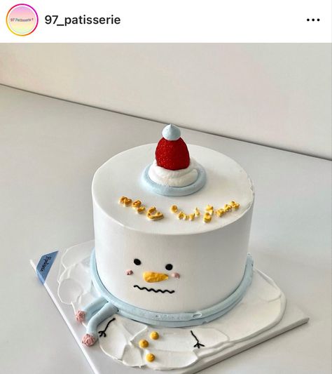 Pochacco Cake, Cute Christmas Cakes, Korean Pastry, Friends Birthday Cake, Holiday Cake, Korean Cake, Kawaii Christmas, Pretty Dessert, Birthday Cake Chocolate