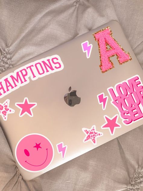 Preppy Macbook Case, Macbook Case Stickers, Preppy Phone Case, Preppy School Supplies, Laptop Case Stickers, Laptop Decoration, Preppy Things, Preppy Bags, Preppy Stickers