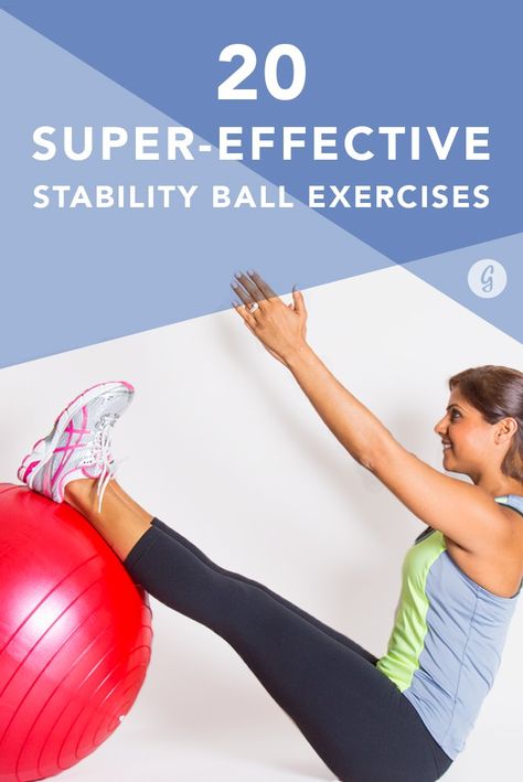 Stability balls are more than just fun to bounce on—they’re a great way to target your lower body, upper body, and core.  #stabilityball #workouts #fitness https://greatist.com/fitness/workout-stability-ball-exercises Yoga Ball Exercises, Stability Ball Exercises, Ball Workout, Stability Ball, Yoga Ball, Lower Abs, Fat Loss Workout, Lower Body, Kettlebell