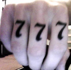 777 Tattoo, Tattoo Number, Awesome Tattoos, Angel Numbers, Finger Tattoos, What’s Going On, Cute Tattoos, Tattoos And Piercings, I Tattoo