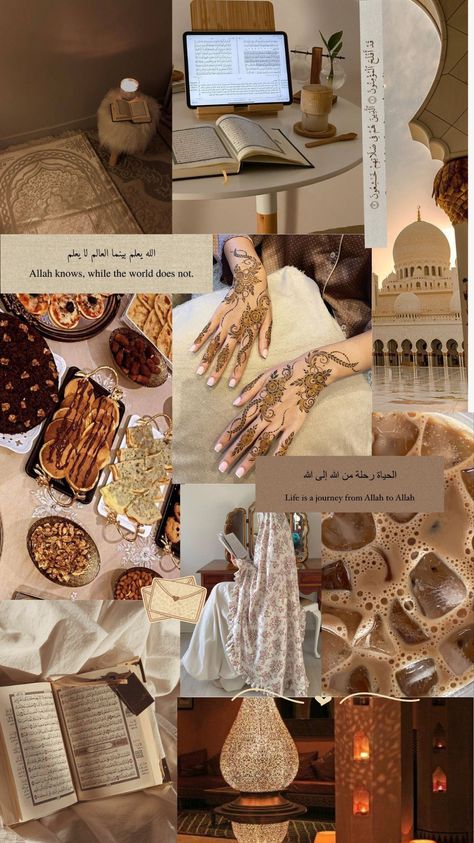 #Asethetic #Ramadan #Eid #Moodboard #Visionboard #Islam #Islamic Quotes #Inspiration #Motivational #Brown Islamic Moodboard Aesthetic, Eid Aesthetic, Aesthetic Ramadan, Geometric Wallpaper Hd, Ramadan Aesthetic, Islam Pics, Arab Core, Islamic Aesthetics, Eid Vibes