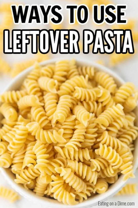 Leftover Rigatoni Recipes, Pasta Leftovers Recipes, Leftover Ziti Ideas, Meals With Pasta Noodles, Leftover Lasagna Noodles Ideas, What To Make With Pasta Noodles, Leftover Noodle Recipes, What To Do With Leftover Lasagna Noodles, Leftover Pasta Bake