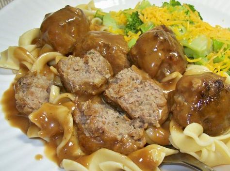 Swedish Meatballs. Photo by Chef shapeweaver © Quick Swedish Meatball Recipe, Swedish Meatball Recipe, Swedish Meatballs Recipe, Swedish Meatballs Easy, Stove Top Stuffing, Good Housekeeping Magazine, Stuffing Casserole, Meatball Recipe, Stuffing Mix