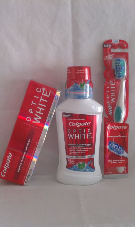 Colgate Optic White Toothpaste, Toothbrush & Mouthwash Optic White Toothpaste, Colgate Optic White Toothpaste, Toothbrush And Toothpaste Aesthetic, Colgate Aesthetic, Whiting Toothpaste, Toothpaste Aesthetic, Toothpaste Colgate, Colgate Toothbrush, Baby Bottle Tooth Decay