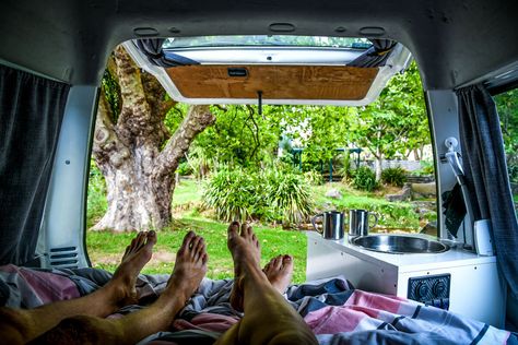 Campervan Bed Ideas: Best Designs for your Van Bed | Two Wandering Soles Campervan Bed Ideas, Mattress Ideas, Campervan Bed, Best Campervan, Van Bed, Tent Camping Hacks, New Zealand Itinerary, North Island New Zealand, Campervan Rental