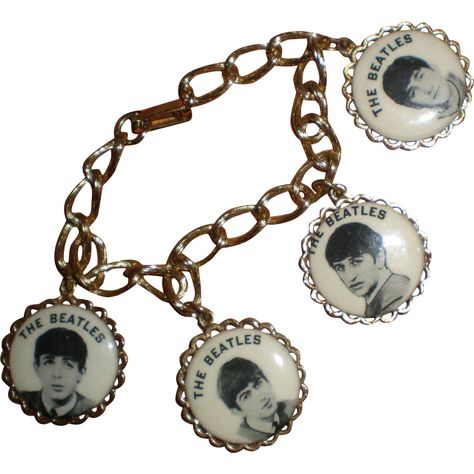 Charm Bracelet... Beatles Merchandise, 1950s Rock And Roll, Beatles Memorabilia, Unusual Pictures, Beatles George Harrison, Yesterday And Today, Fancy Pants, Ringo Starr, Funky Jewelry