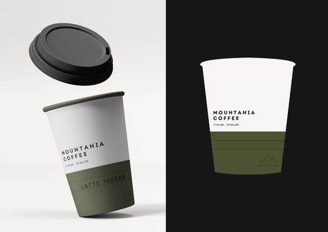 Mountania coffeeshop design #logodesign #logotype #graphicdesign #designer #coffee #inspiration #travel #mockup Minimal Cafe, Paper Cup Design, Coffee Inspiration, To Go Coffee Cups, Coffee Shop Branding, Coffee Shop Business, Designer Coffee, Drinks Packaging Design, Cosmetics Mockup