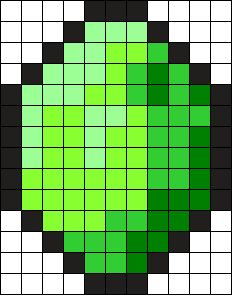 Minecraft Emerald Perler Bead Pattern / Bead Sprite Minecraft Emerald Pixel Art, Minecraft Emerald, Diy Minecraft Decorations, Painting Minecraft, Minecraft Beads, Diy Minecraft, Hama Beads Minecraft, Fuse Bead Patterns, Easy Pixel Art