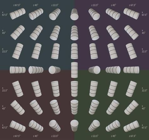 Cylinder Drawing 3d Shapes, Volume Drawing Shape, 1 Point Perspective Cylinder, Shapes In Different Perspectives, Basic Shapes In Perspective, Drawing Cylinders In Perspective, Cylinder Perspective Drawing, Basic Shapes Reference, Shape Study Drawing