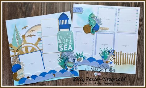 Cape Cod Scrapbook Pages, Close To My Heart Cape Cod, Ctmh Cape Cod Layouts, Ocean Scrapbook, Sea Scrapbook, Ctmh Scrapbooking Layouts, Beach Scrapbook Layouts, Family Layout, Ctmh Layouts