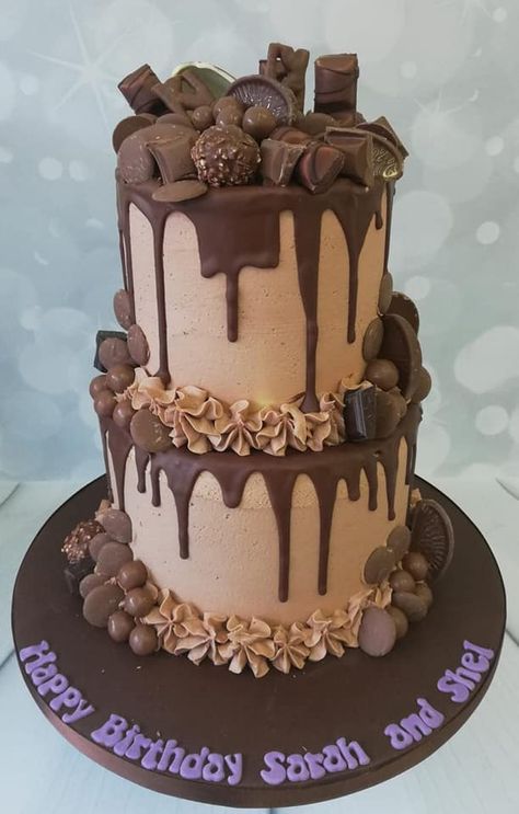 Two Tier Chocolate Cake Birthdays, 2 Tier Chocolate Cake Decoration, 2 Tier Birthday Cake Boy, Chocolate Theme Cake, 2 Tier Chocolate Cake, Two Tier Chocolate Cake, Chocolate Drip Cake Birthday, Chocolate Birthday Cake Decoration, Cake Workshop