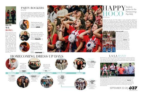 Student Life Yearbook, Yearbook Mods, Teaching Yearbook, Rally Idea, Yearbook Template, Homecoming Themes, Yearbook Staff, Foreign Exchange Student, Yearbook Spreads