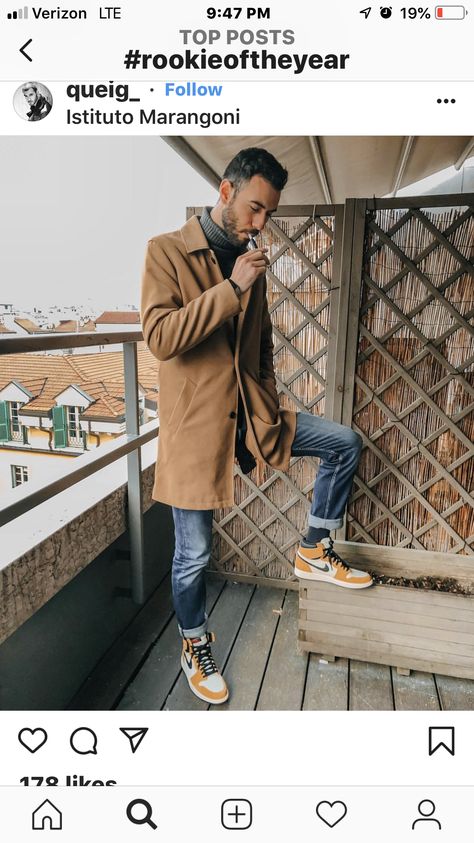 Coat And Sneakers Outfit Men, Jordan Sneakers Outfit Men, Jordans Business Casual, Air Jordan 1 Outfit Men, Outfits With Air Jordans, Outfits With Jordan 1s, Hip Hop Style Men, Jordan 11 Outfit, Jordan 1 Outfit Men