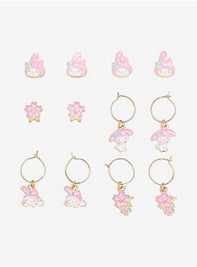 In Full Bloom, Sanrio Characters, Accessories Jewelry Earrings, My Melody, Cute Jewelry, Hot Topic, Earring Set, Jewelry Collection, Jewelry Accessories