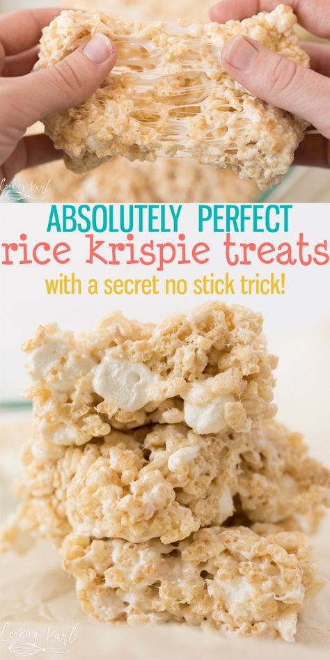 Best Rice Krispie Treats Recipe, Crispy Treats Recipe, Rice Crispy Treats Recipe, Rice Krispie Squares, The Best Rice, Cooking With Karli, Best Rice, Krispie Treats Recipe, Rice Recipes For Dinner